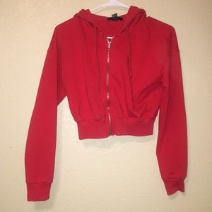 cute red crop jacket
